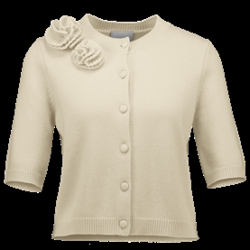 Allude Kortærmet Cardigan, Cream